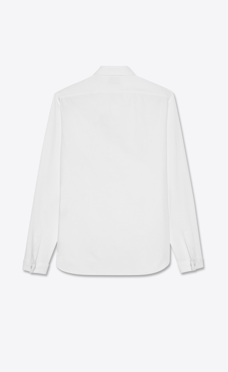 SAINT LAURENT small bib shirt in cotton poplin outlook