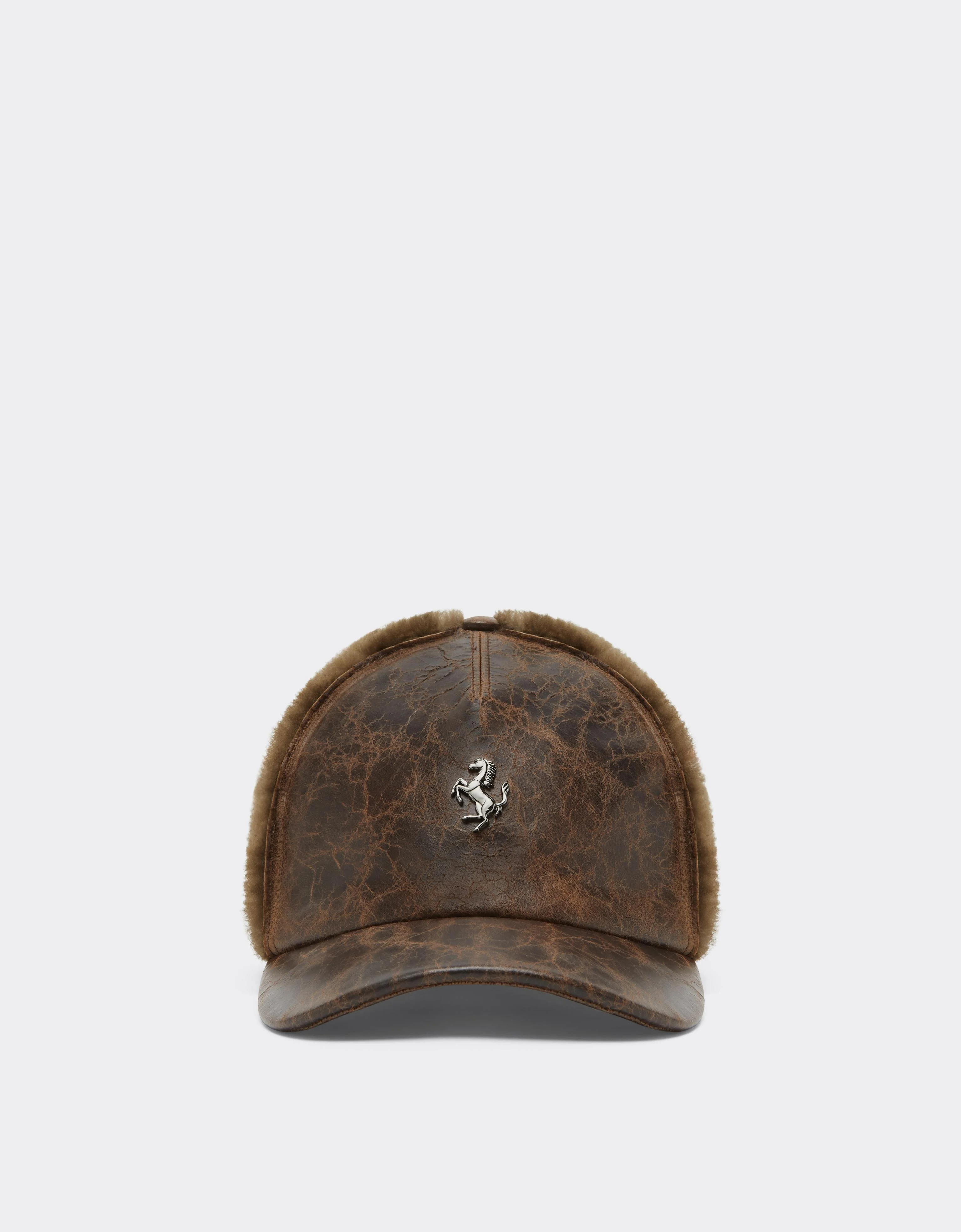 Craquelé Lambskin Baseball Cap - 1