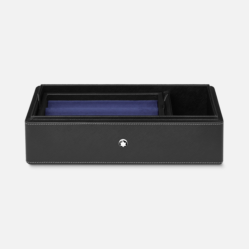 Montblanc Desk Box in leather for three writing instruments and an ink bottle outlook