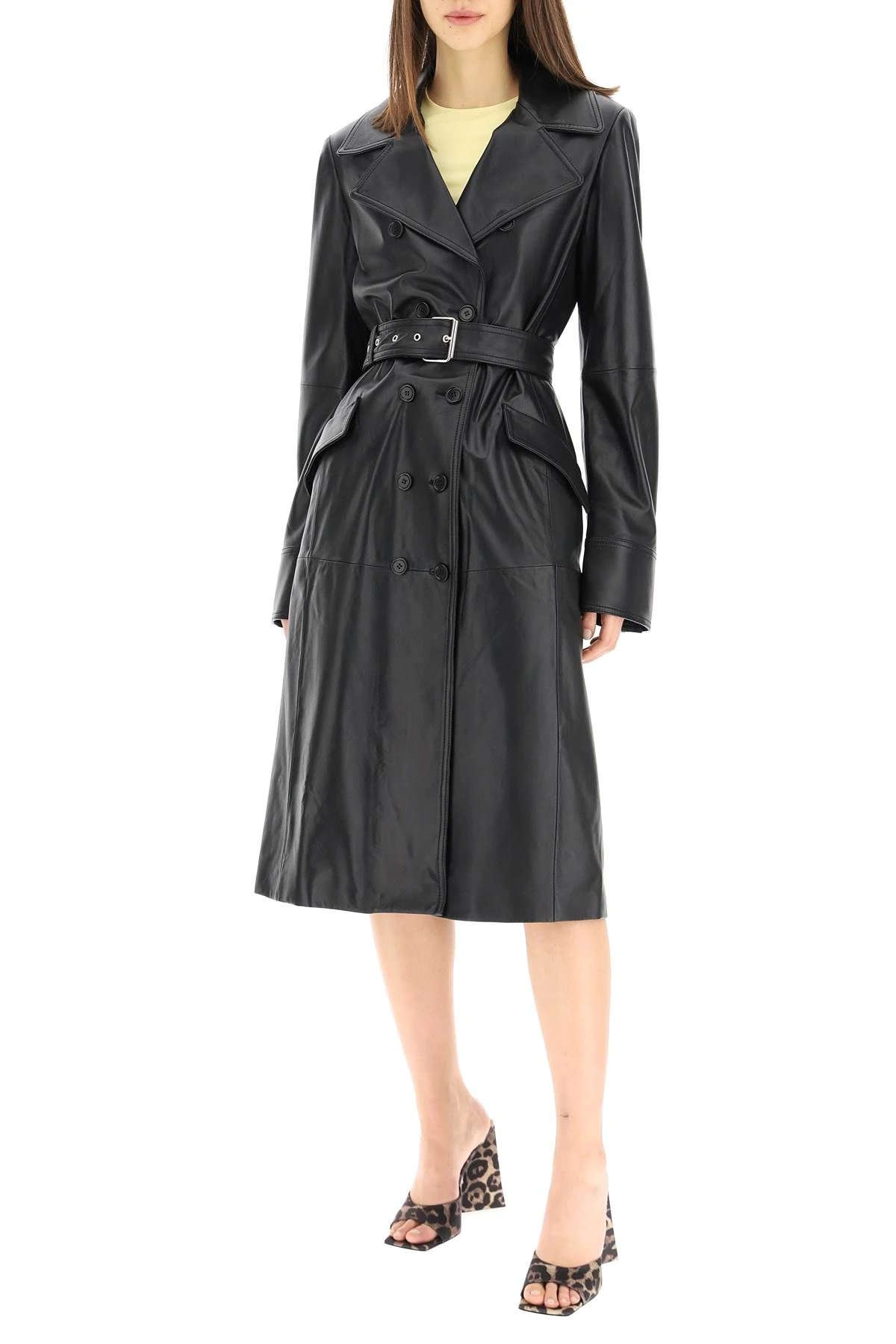 LEATHER TRENCH COAT - 2