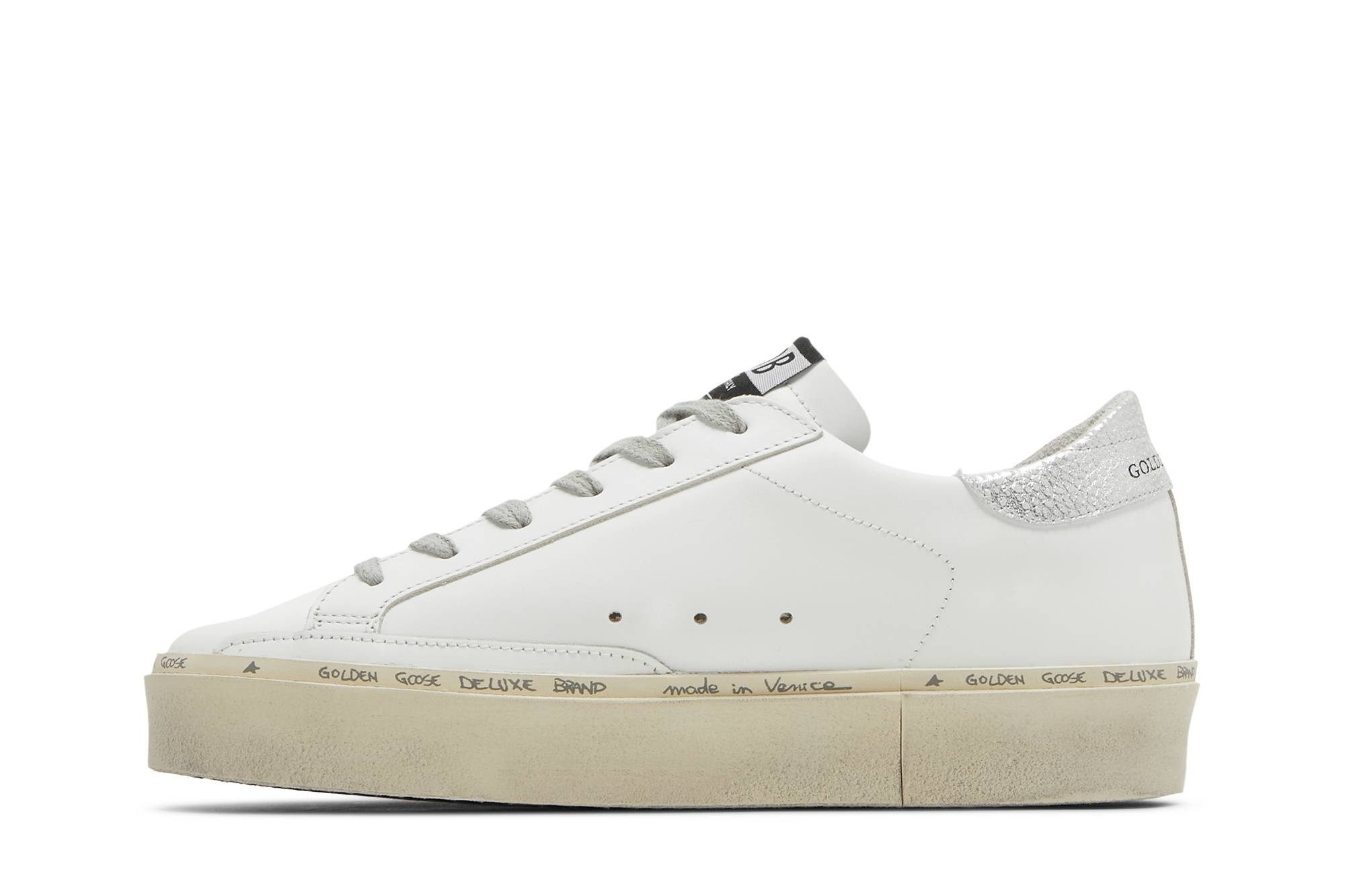 Golden Goose Wmns Hi Star 'White Silver' - 3