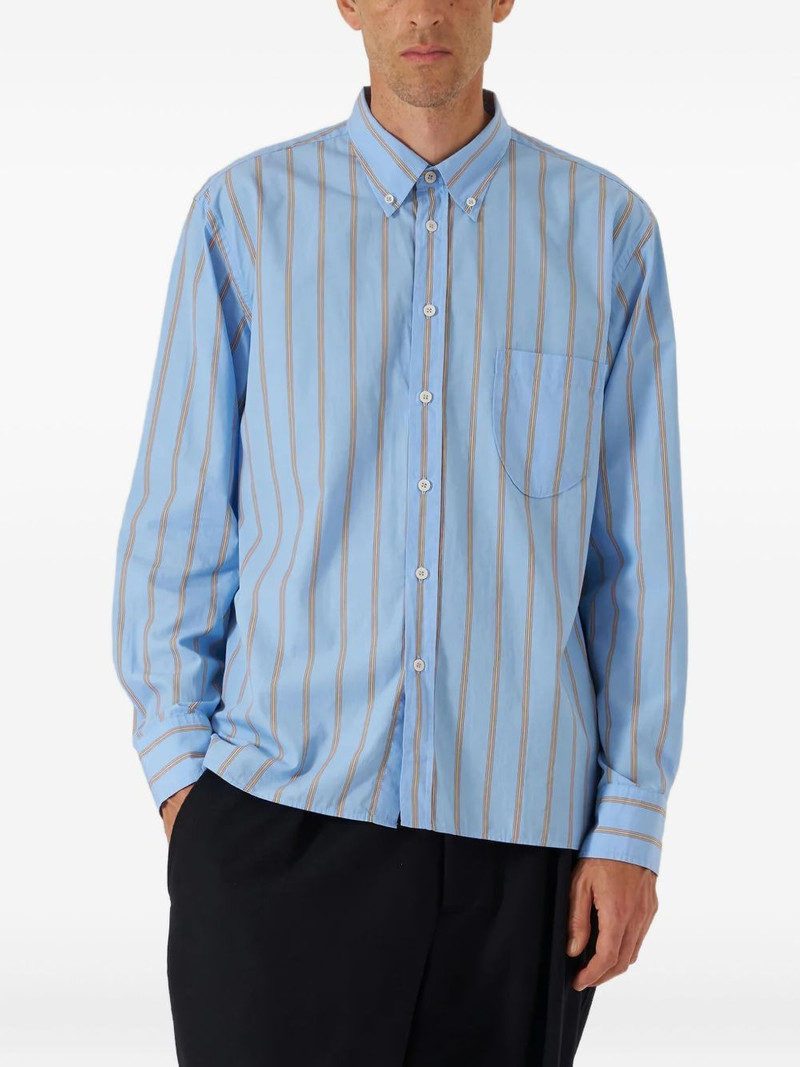 Universal Works striped pocket shirt outlook