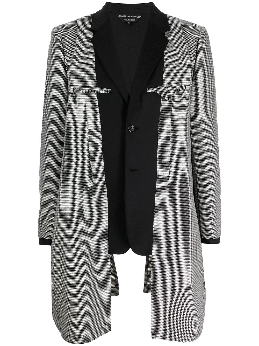 layered-panel long-line blazer - 1