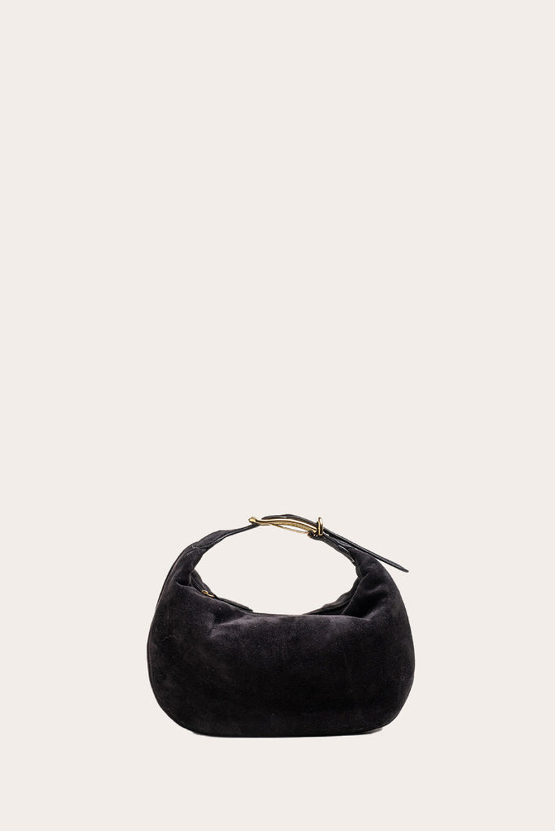 MOON POUCH BLACK SUEDE 1