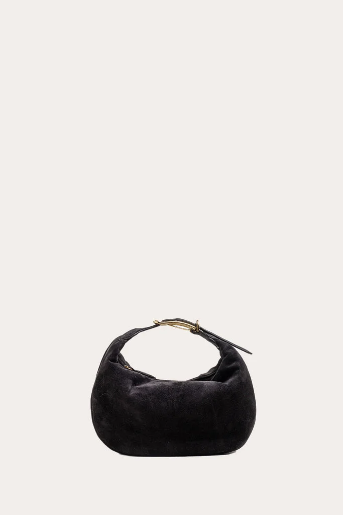 MOON POUCH BLACK SUEDE - 1