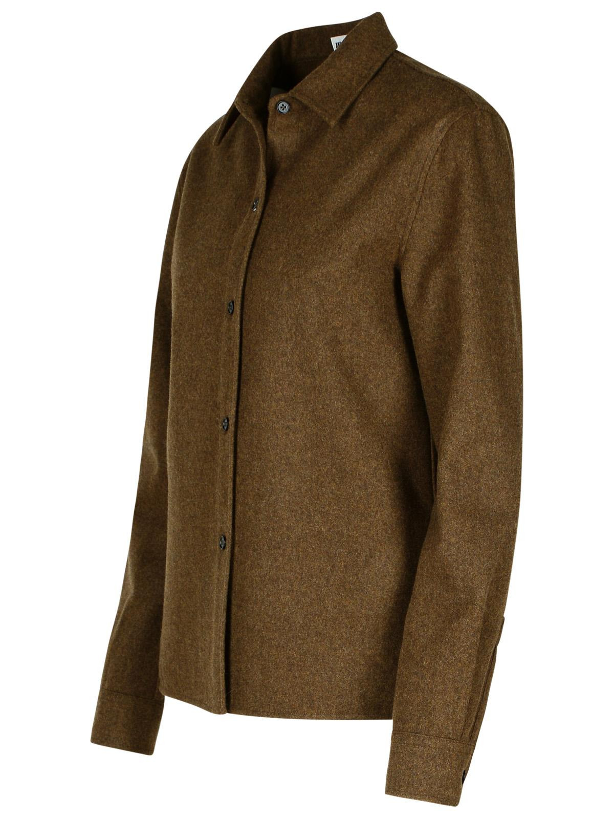 Jil Sander Brown Wool Shirt Women - 2