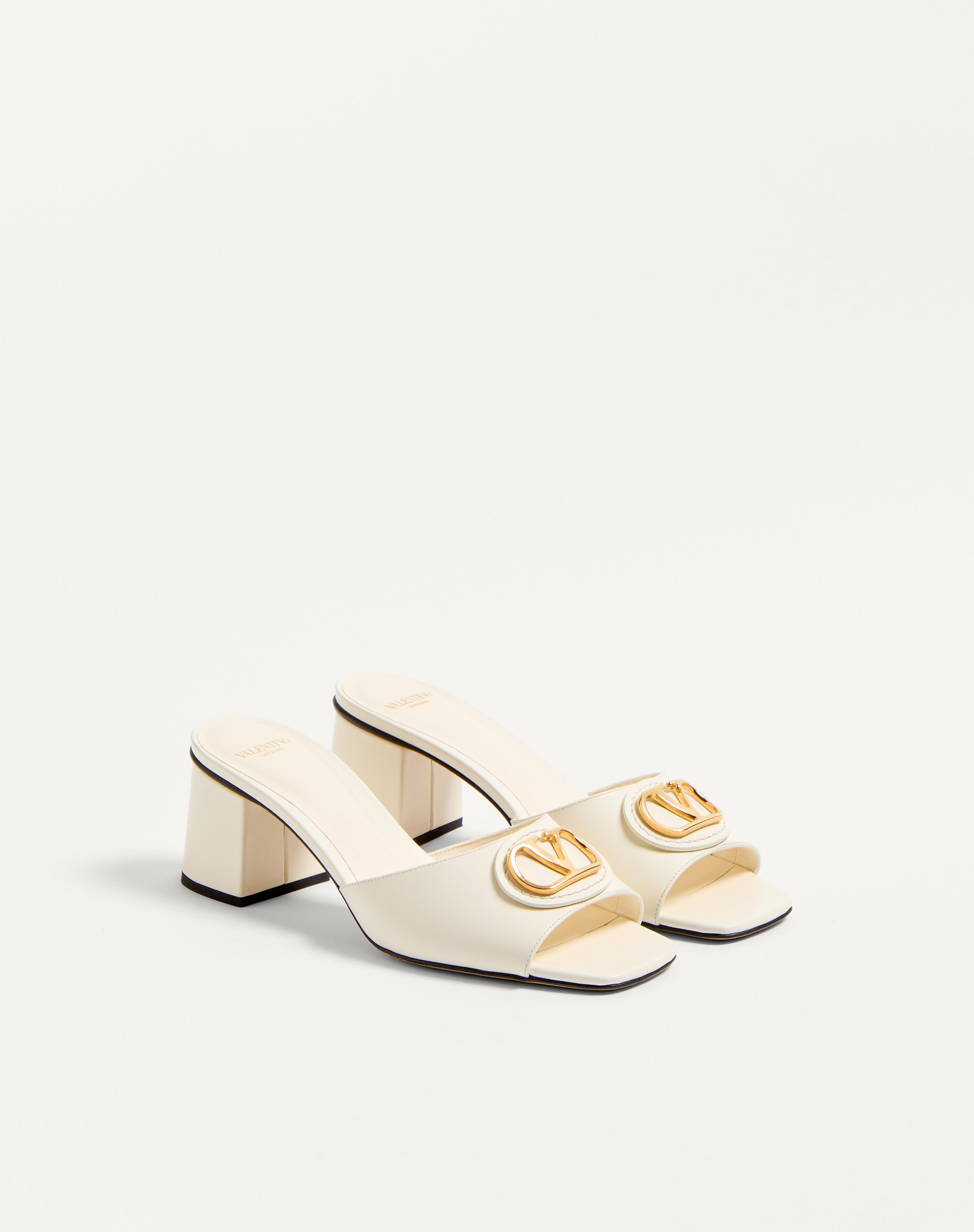 VLOGO SIGNATURE SLIDE SANDAL IN CALFSKIN 60MM - 3