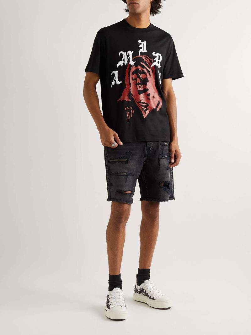 AMIRI + Wes Lang Solar Kings Logo-Print Cotton-Jersey T-Shirt outlook