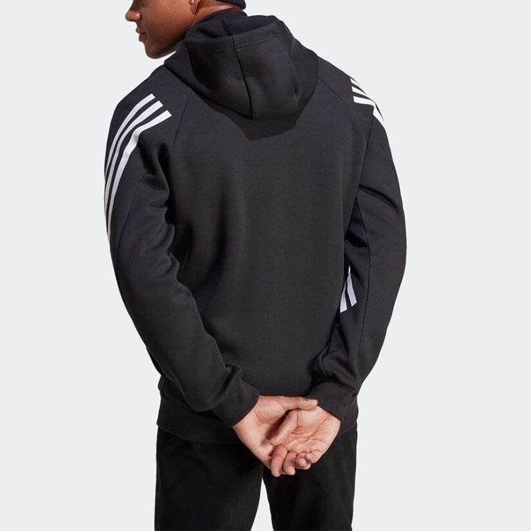 Adidas Future Icons 3-Stripes Full-Zip Hoodie Jackets 'Black' IC6712 - 3