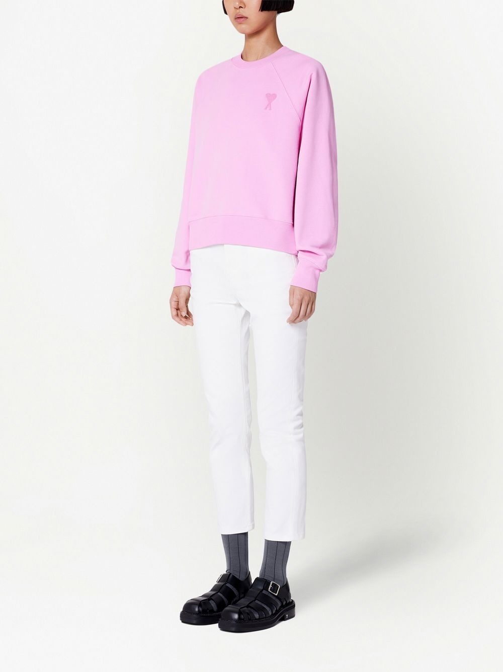 tonal-logo organic cotton sweatshirt - 2