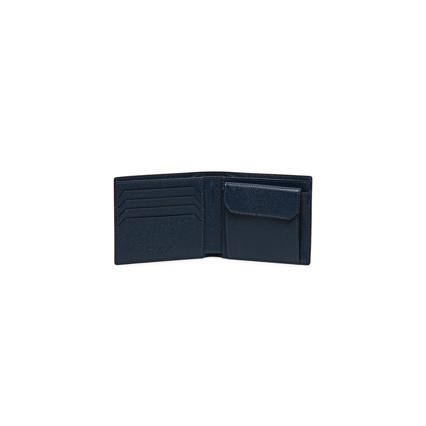 Blue saffiano leather wallet with coin pocket - 3