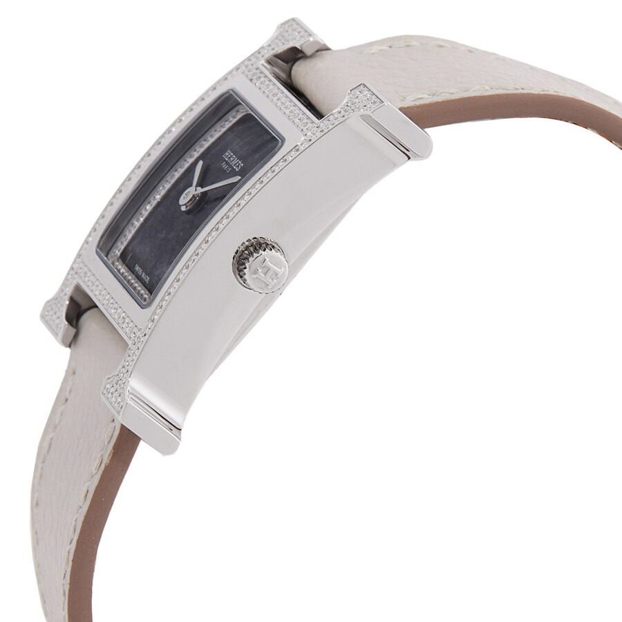 Hermes Heure H Quartz Diamond Black Dial Ladies Watch 053844WW00 - 2