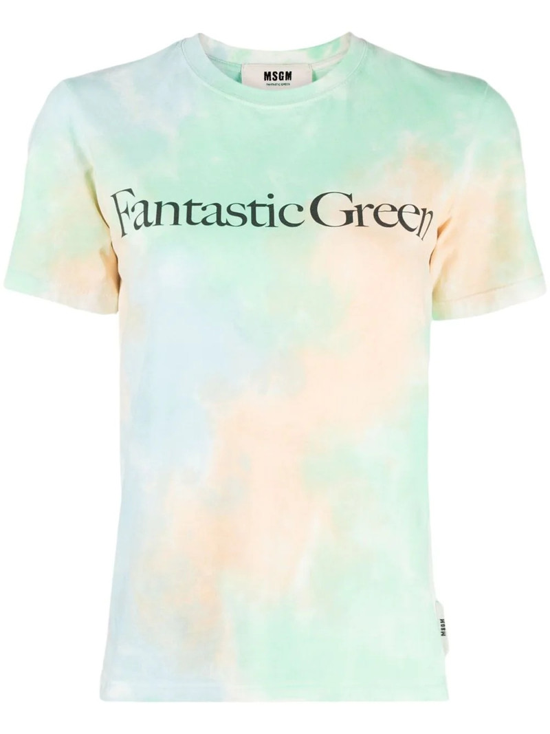 slogan-print cotton T-shirt 1
