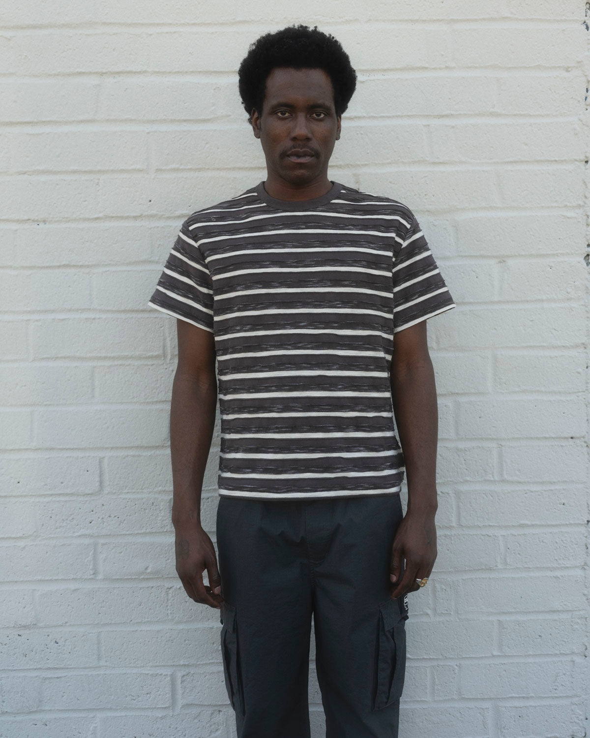 Casey Striped T-shirt - Brown - 4