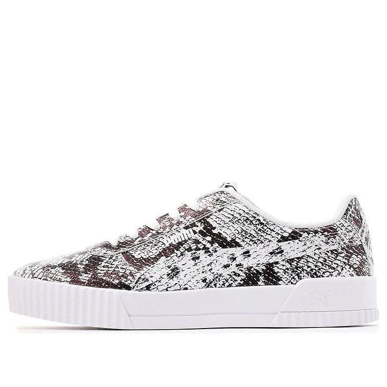 (WMNS) PUMA Carina Reptile Casual Shoes For Black/White 382506-01 - 1