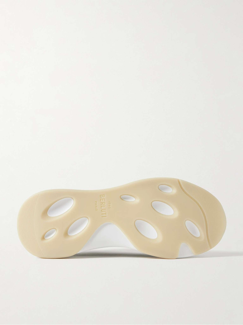 Shadow Venezia Leather-Trimmed Stretch-Knit Sneakers 3