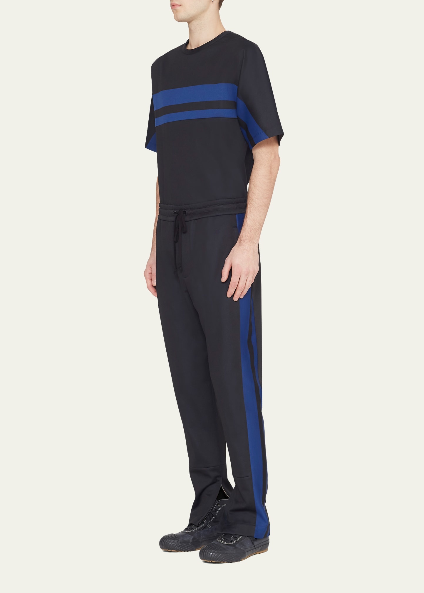 Men's Jersey Side-Stripe Track Pants - 4