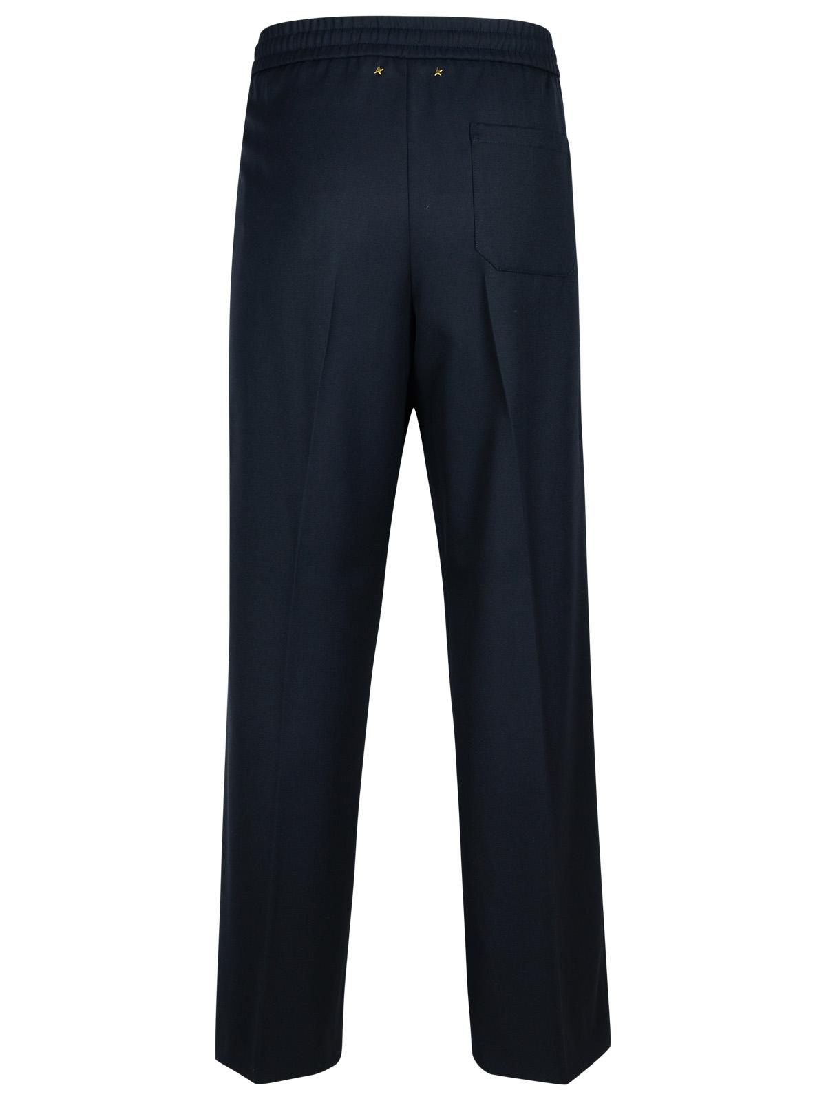 Golden Goose 'Lennon' Navy Virgin Wool Blend Trousers Man - 3