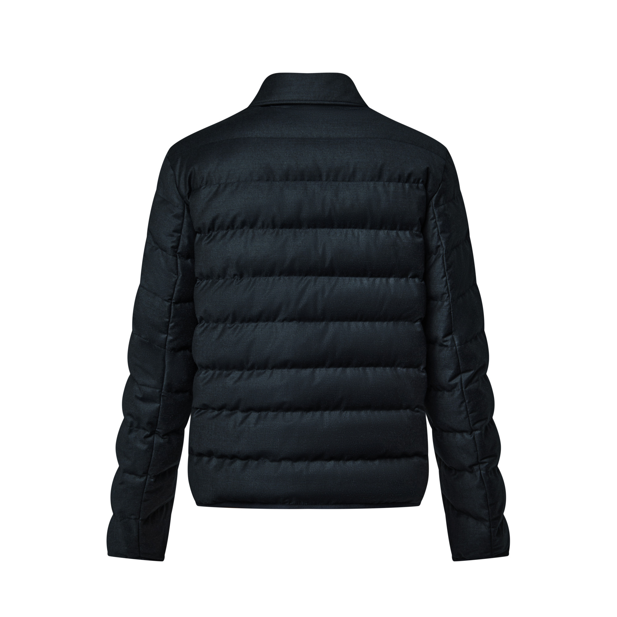 Wool-Silk Blend Light Down Blouson - 4