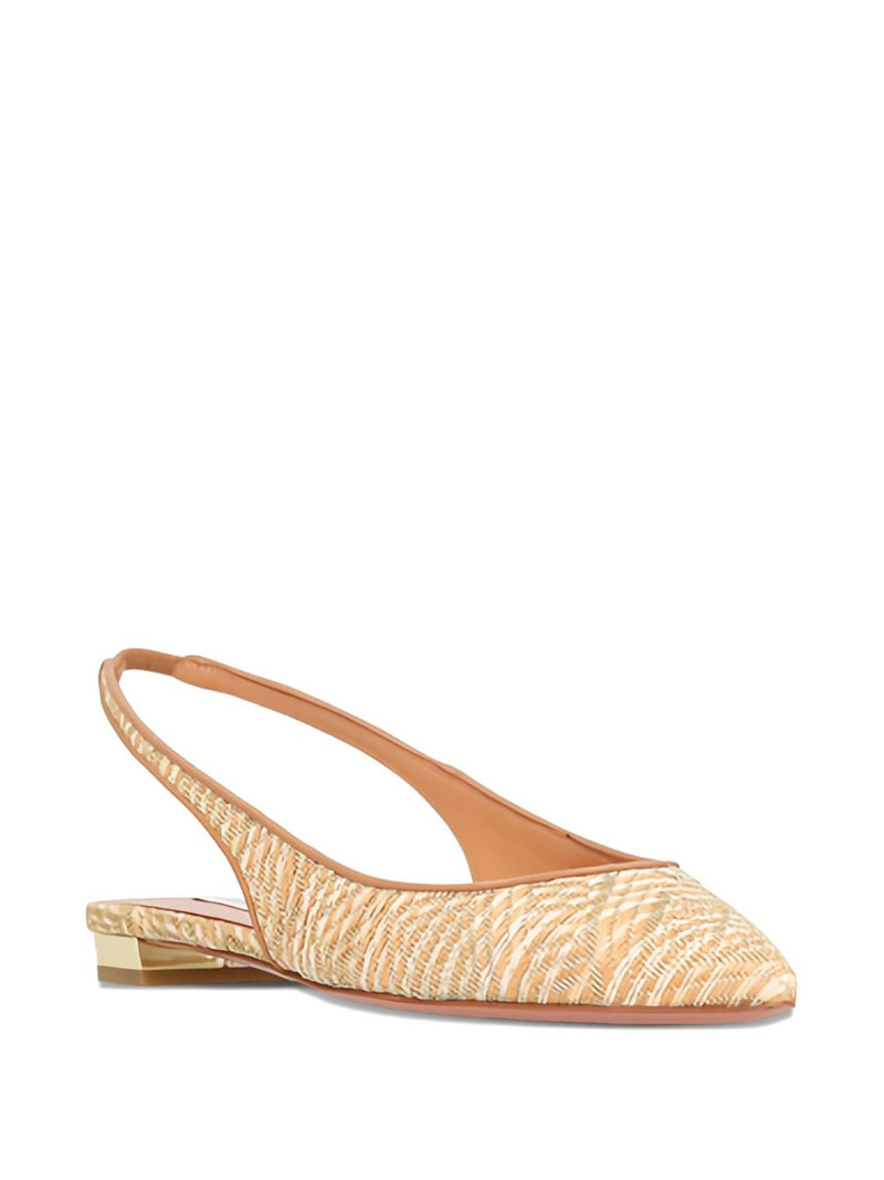 AQUAZZURA Purist slingback woven flat pumps outlook
