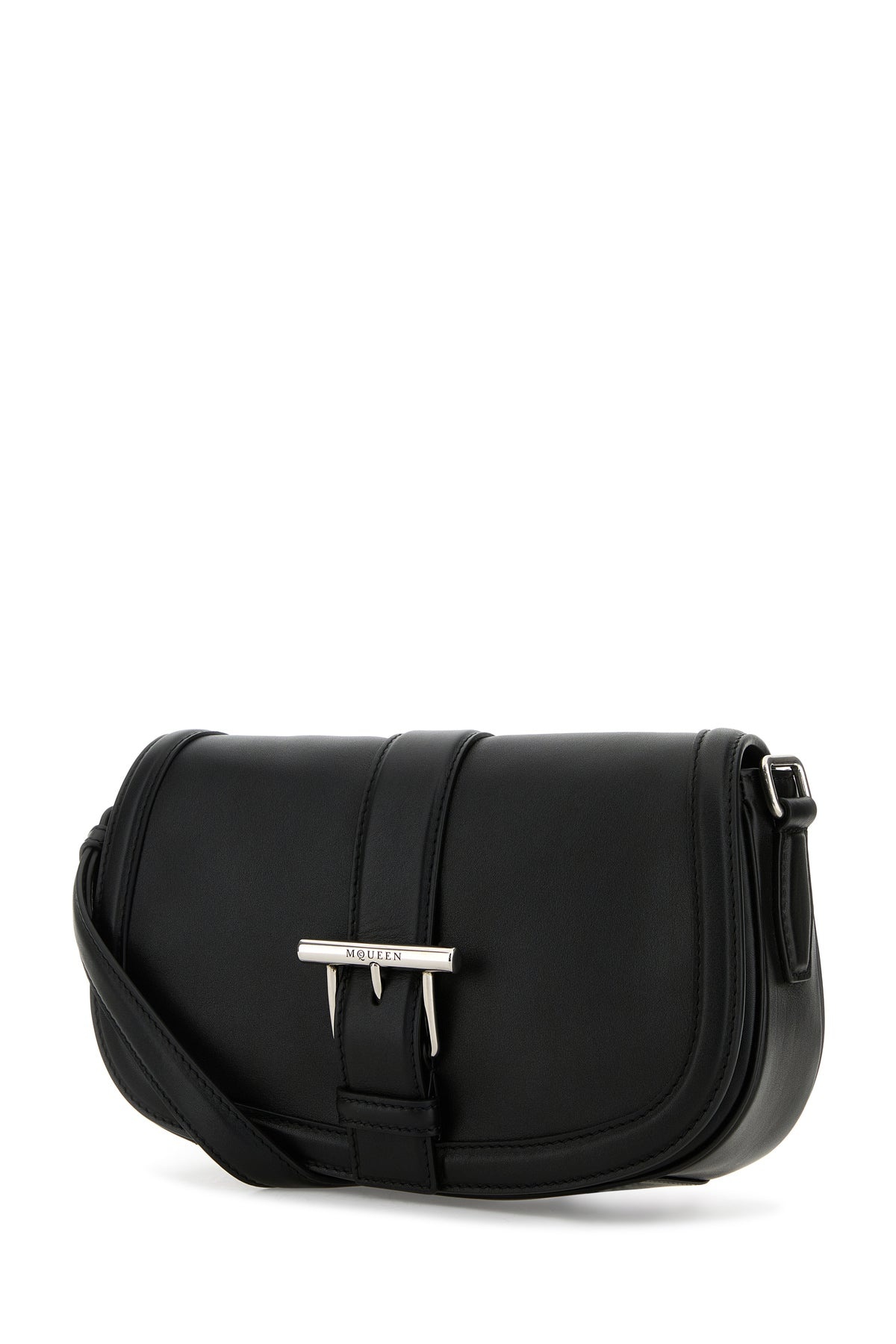 Black leather Satchel crossbody bag - 2
