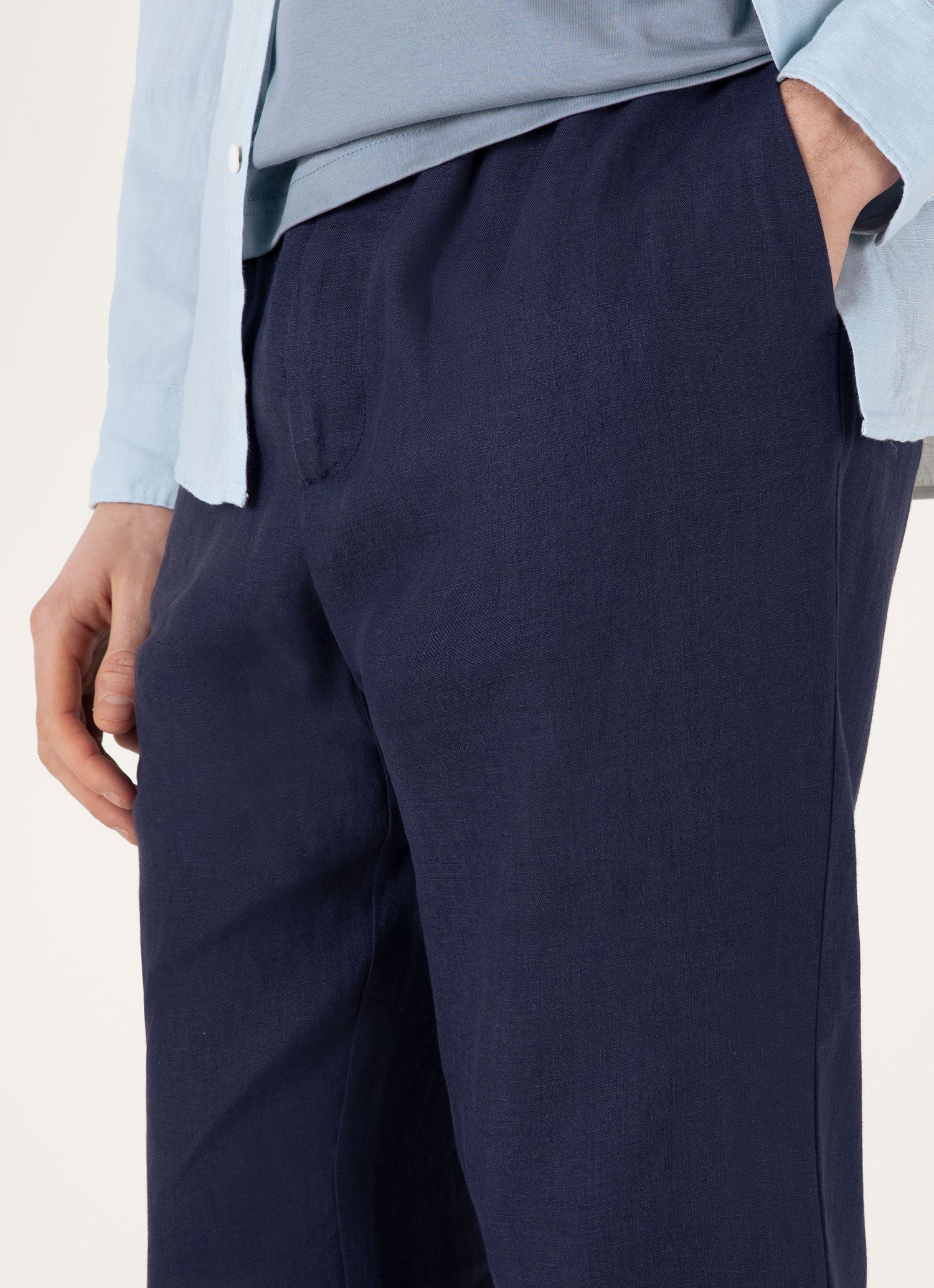 Linen Drawstring Trouser - 6