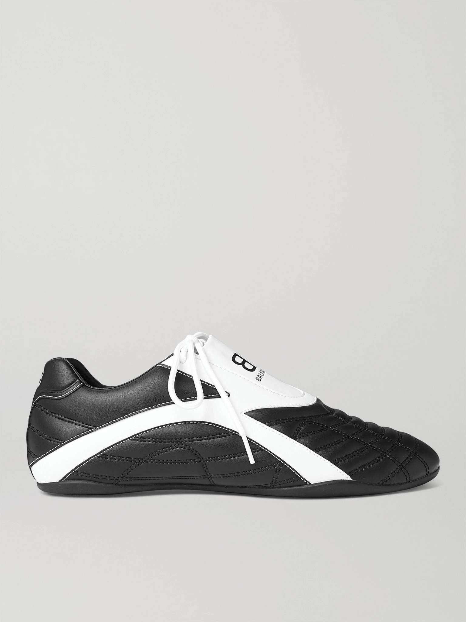 Zen Logo-Print Faux Leather Sneakers - 1