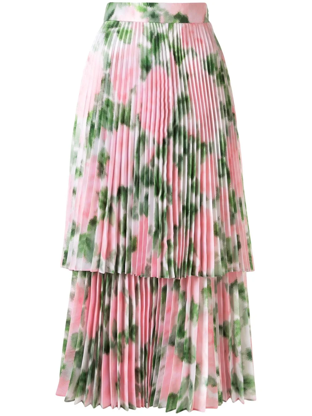 floral print pleated skirt - 1