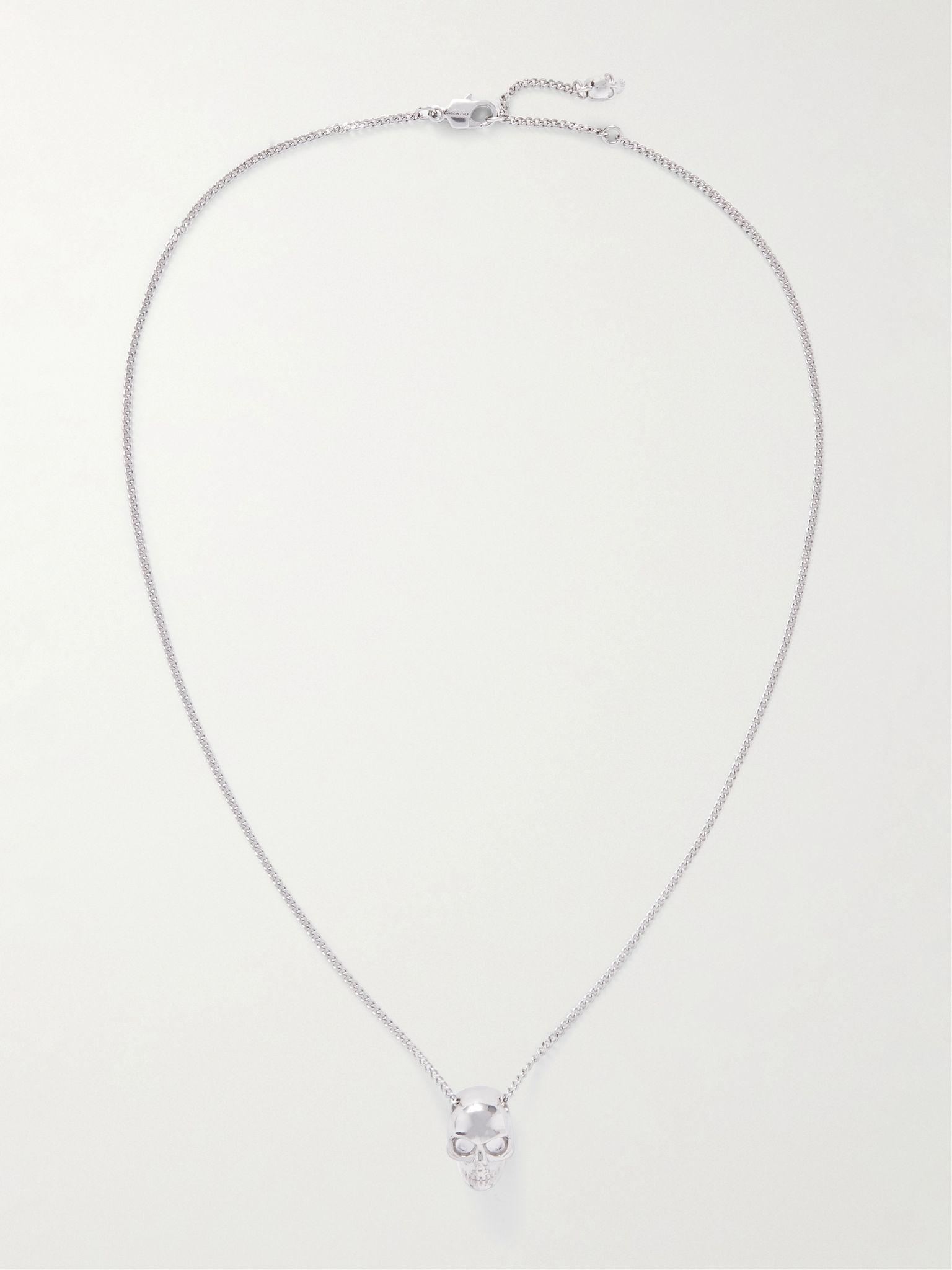 Skull Silver-Tone Pendant Necklace Silver - 4
