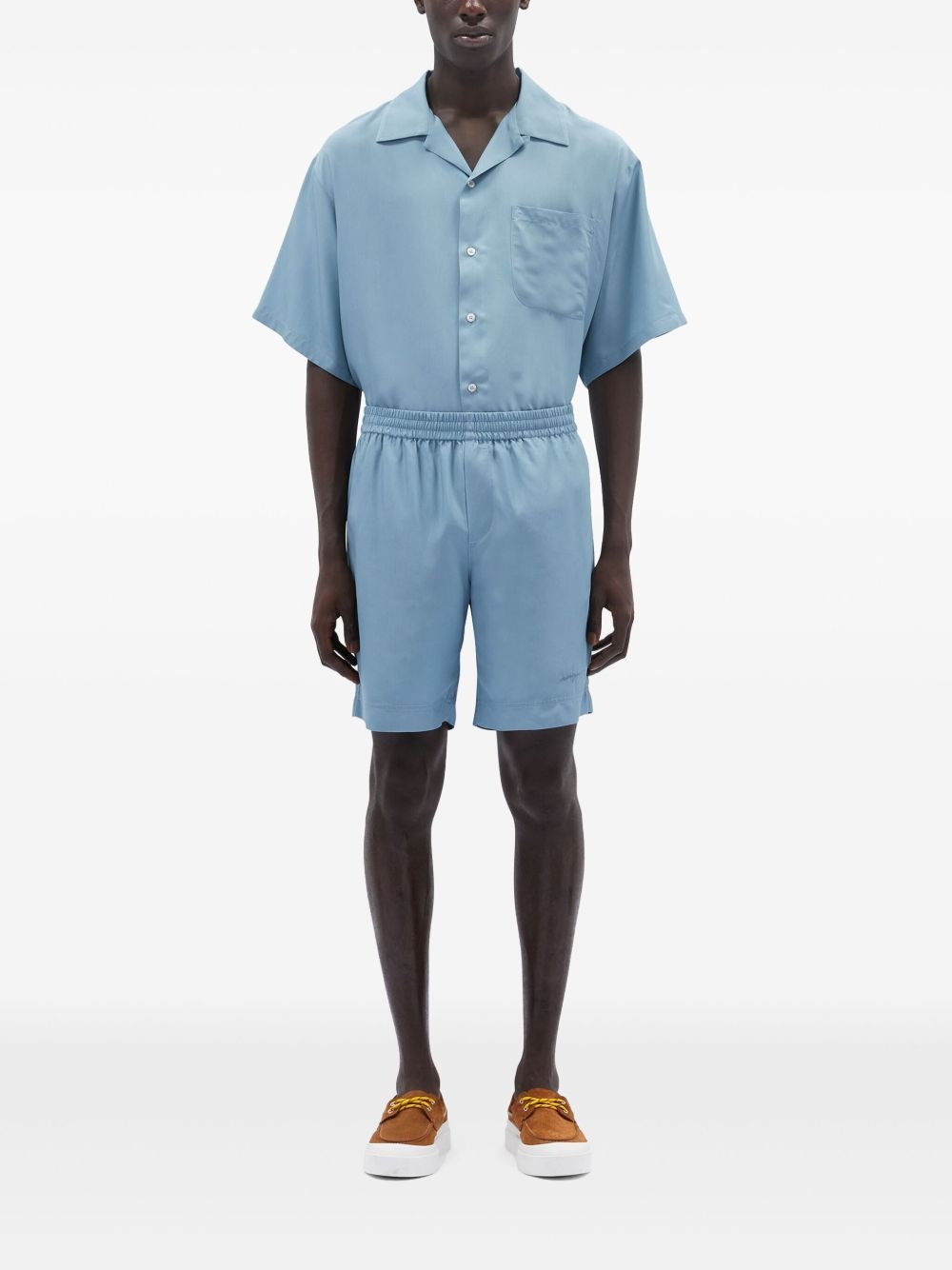 logo-embroidered shorts - 2