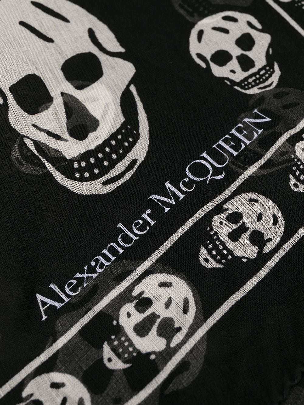 skull motif scarf - 3