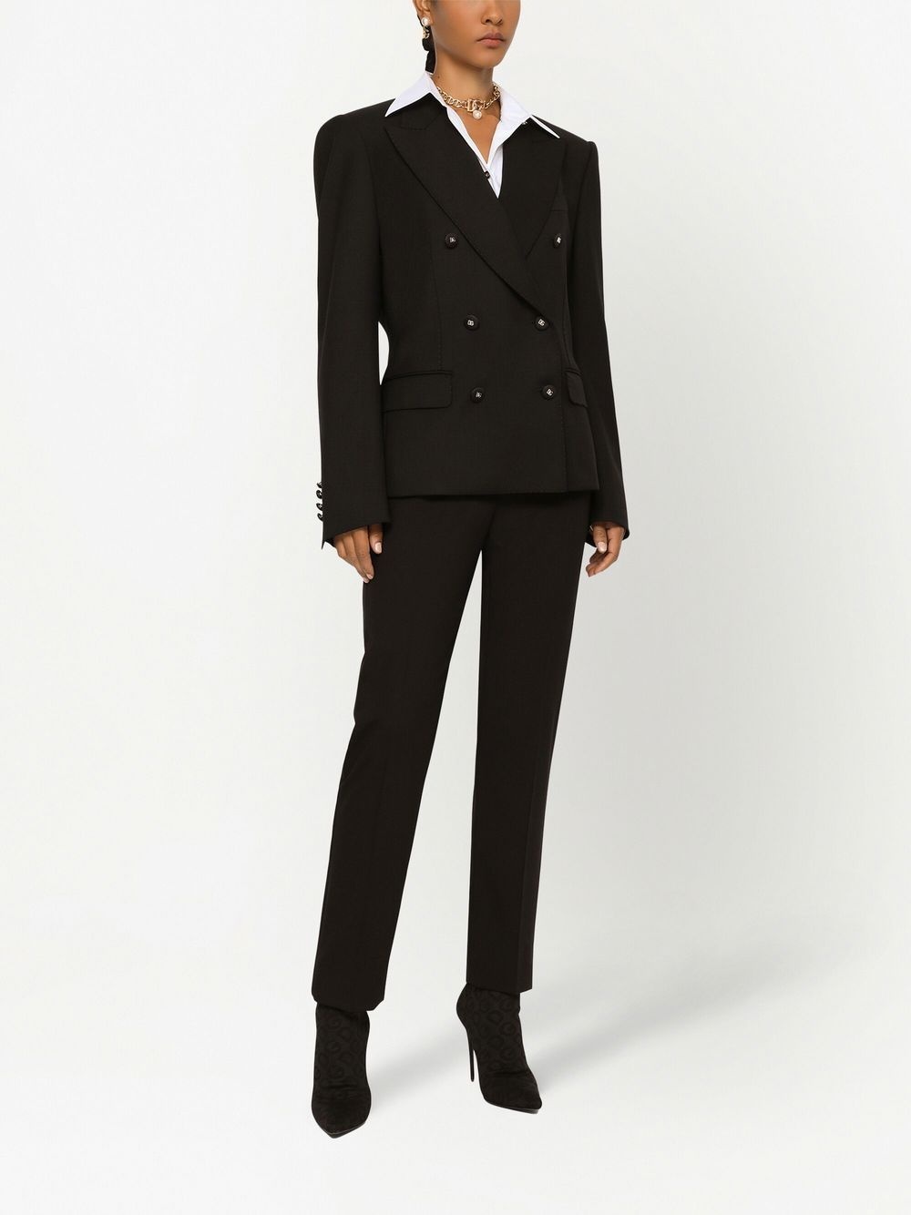 wool-silk tailored trousers - 3
