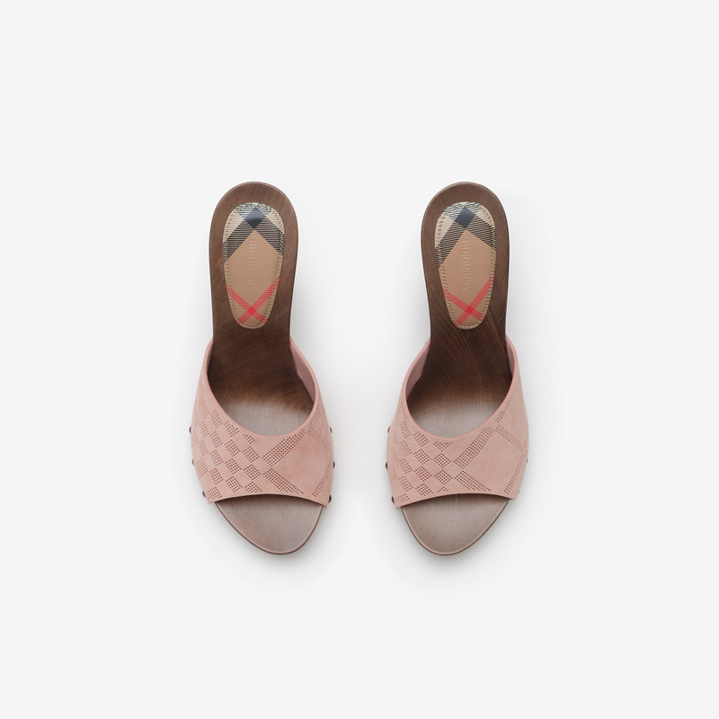 Check Suede Potter Mules​ 4