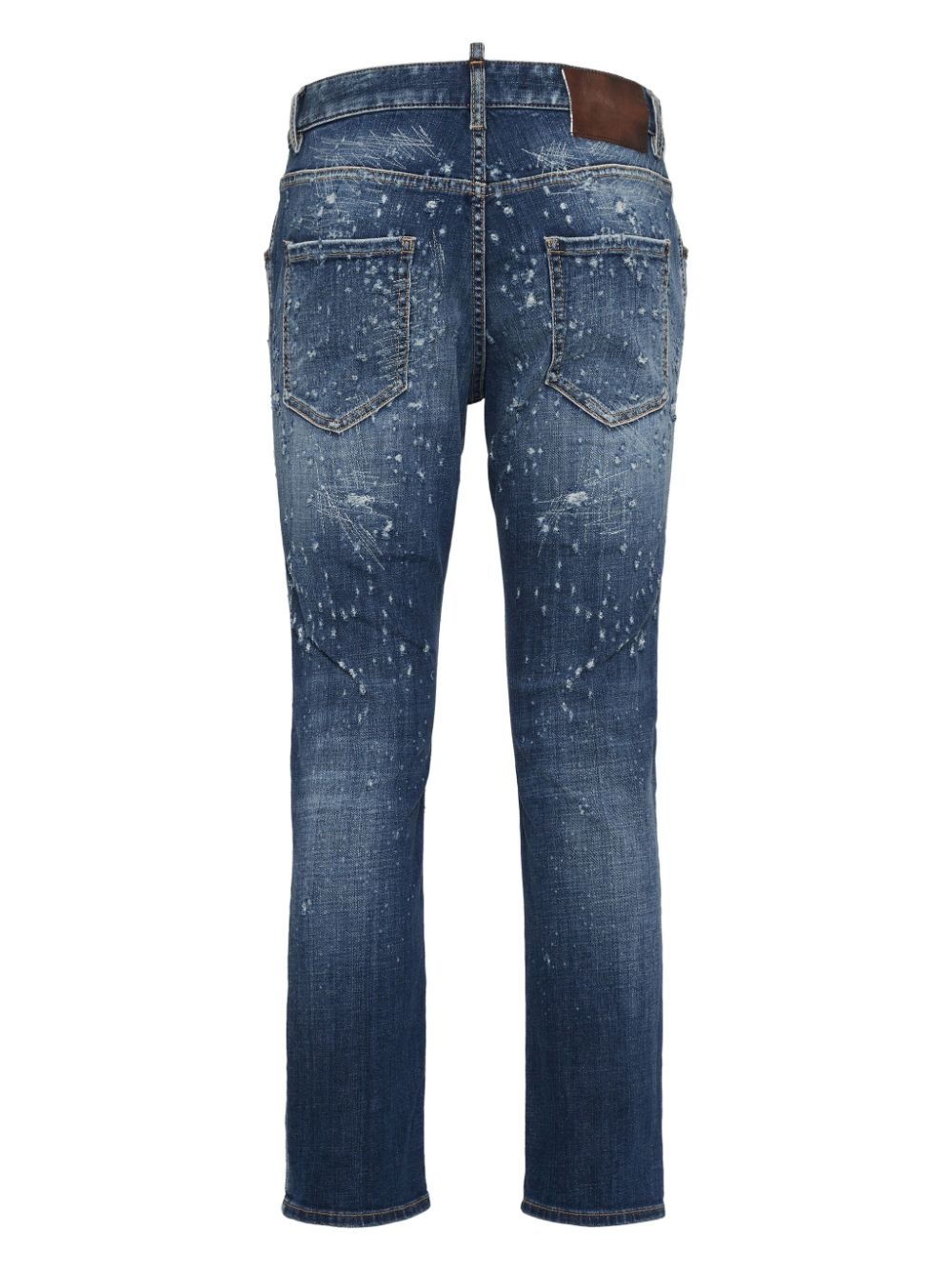 distressed slim-leg jeans - 2
