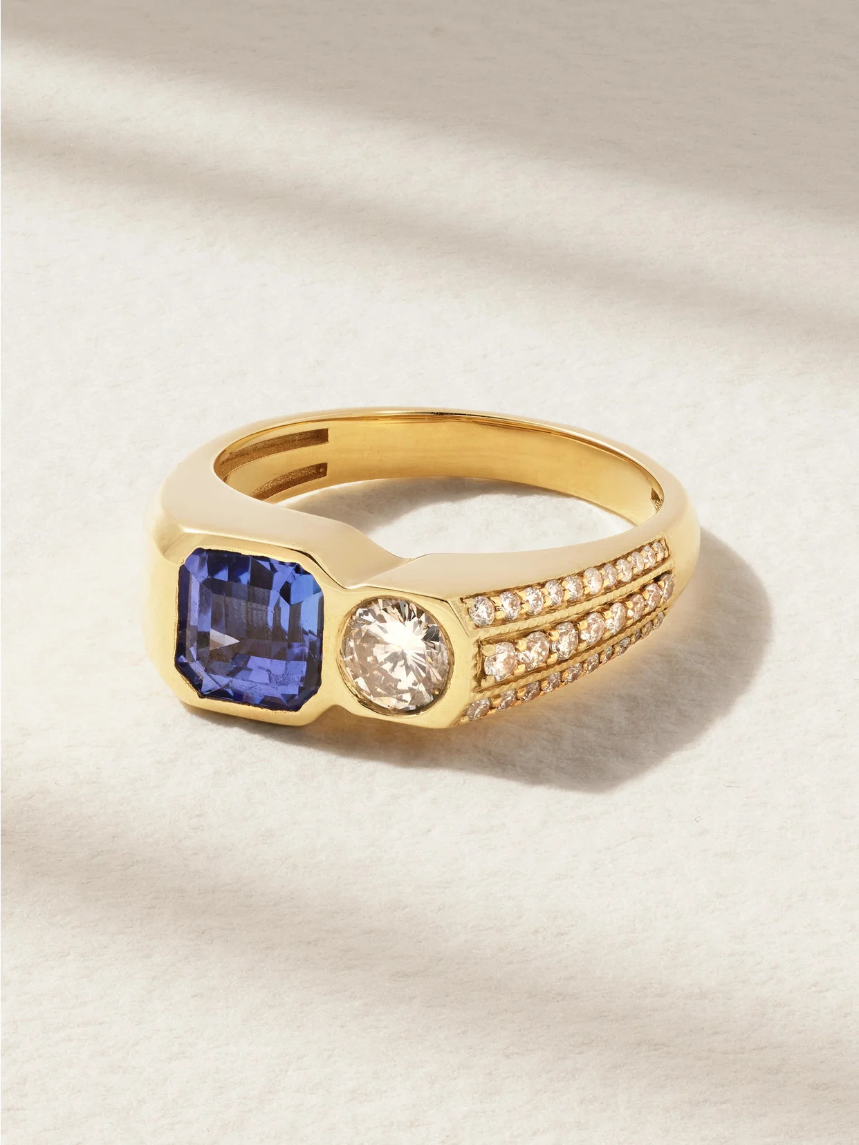 18-karat Gold, Tanzanite And Diamond Ring - 1