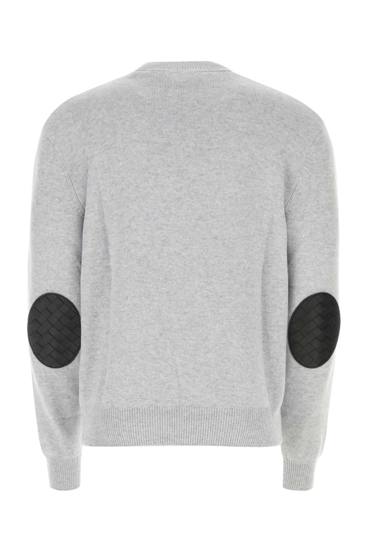 Bottega Veneta Men Melange Grey Stretch Cashmere Blend Sweater - 2