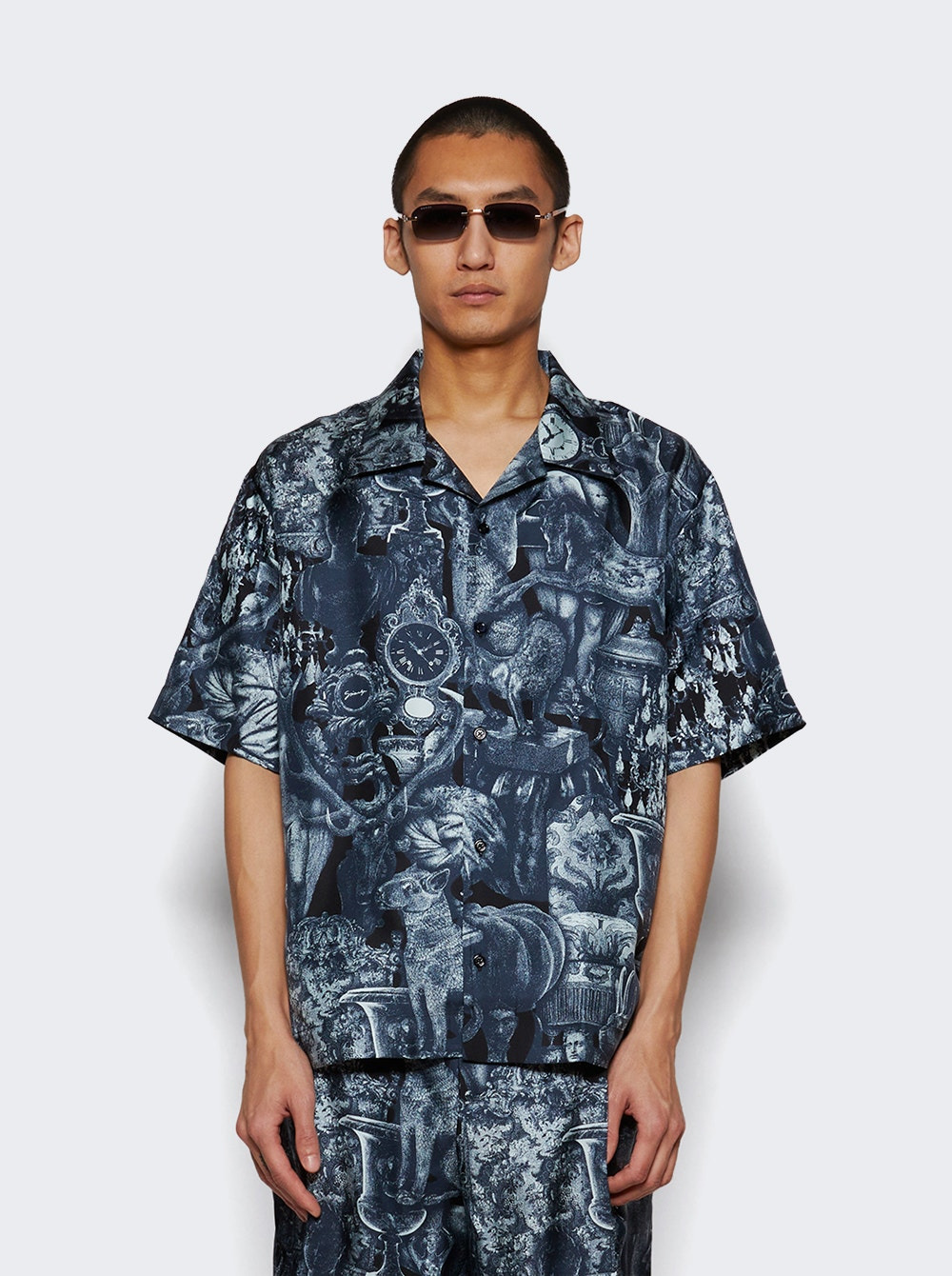 Shirt With Print Hubert Objects Black And Navy - 2
