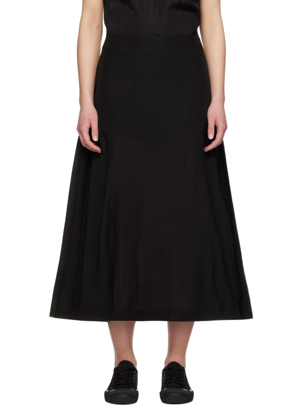 Black Centro Midi Skirt - 1