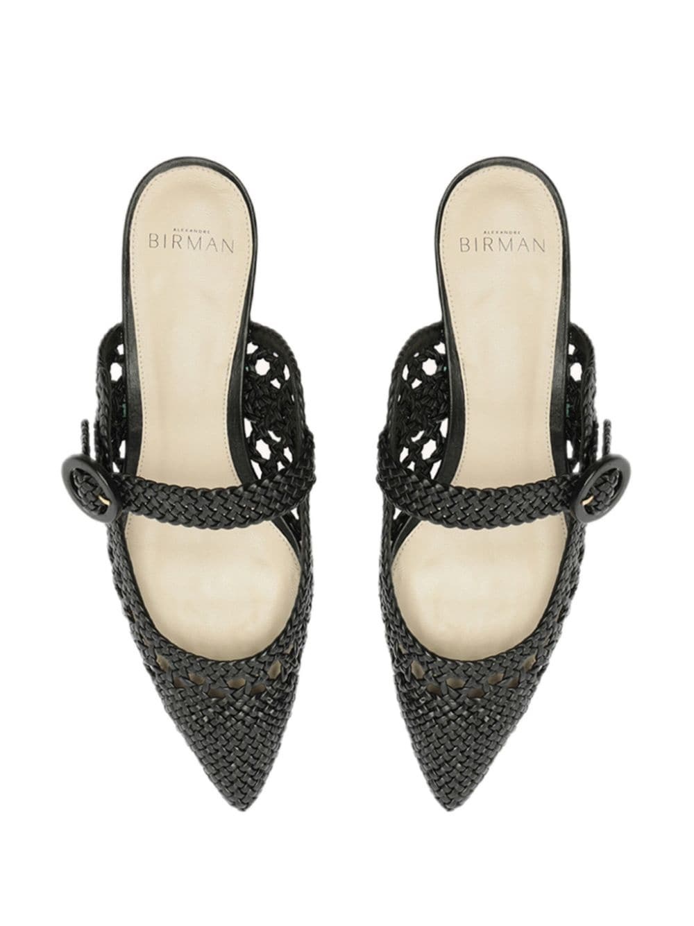 Dallas interwoven leather mules - 4