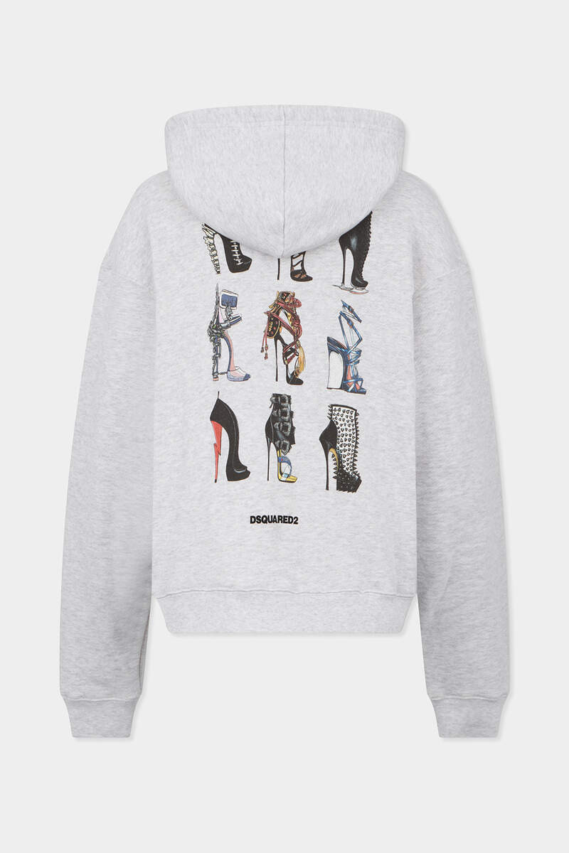 DSQUARED2 ICONIQUE BOYFRIEND FIT ZIPPED HOODIE outlook