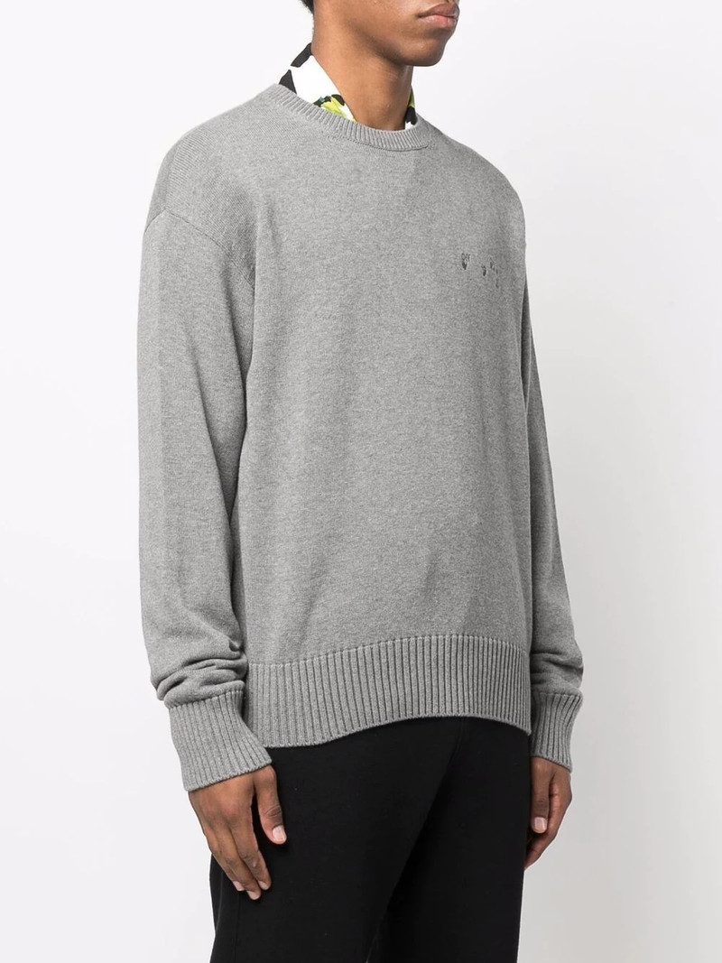 logo embroidered knitted jumper 3