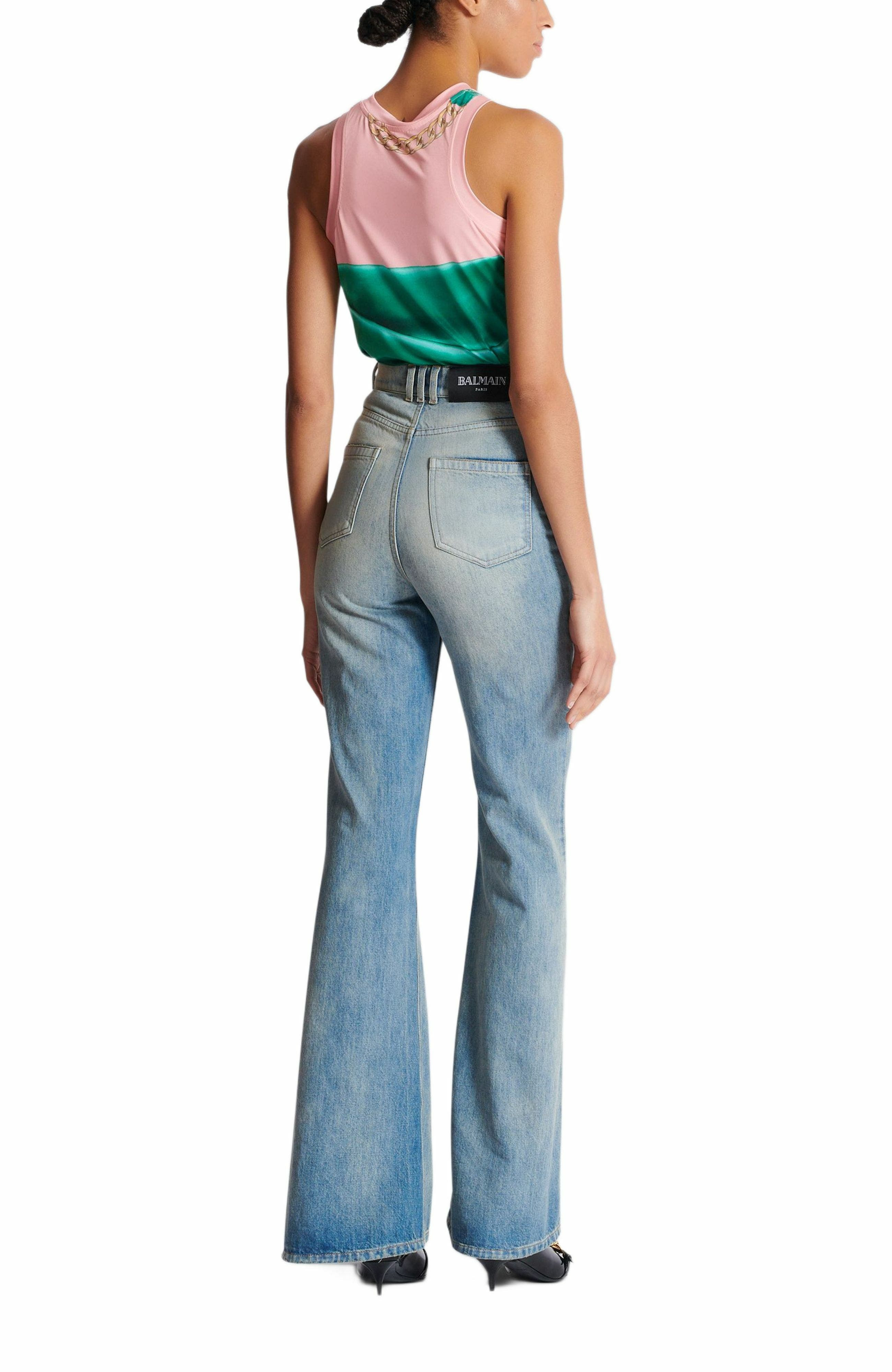 Balmain Flared-fit denim jeans in Blue at Nordstrom - 3