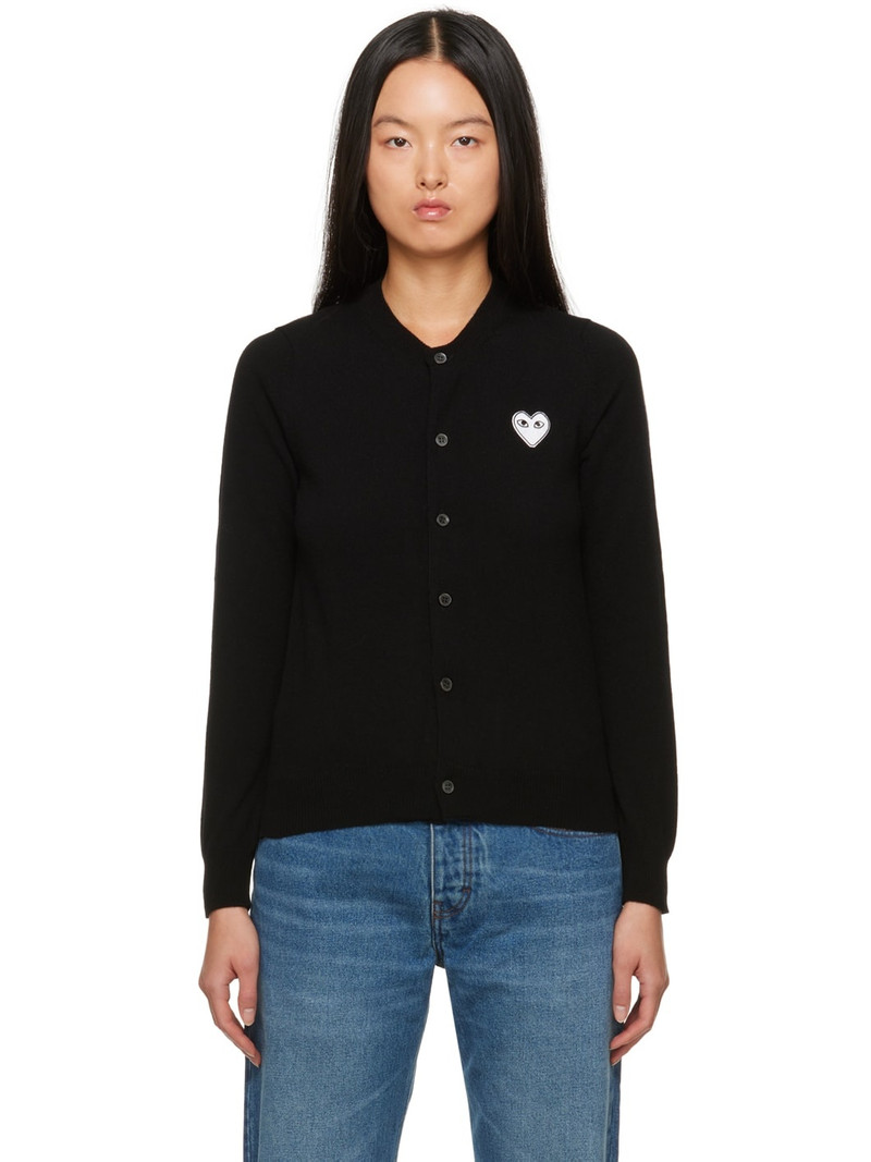 Black Heart Patch Cardigan - 1