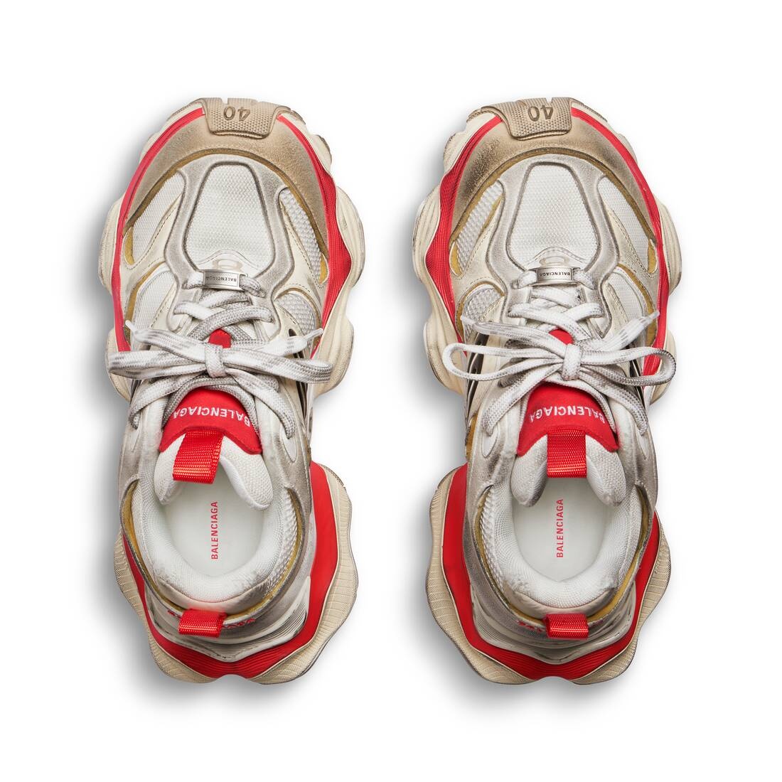 Men's Cargo Sneaker  in Beige/grey/red - 6