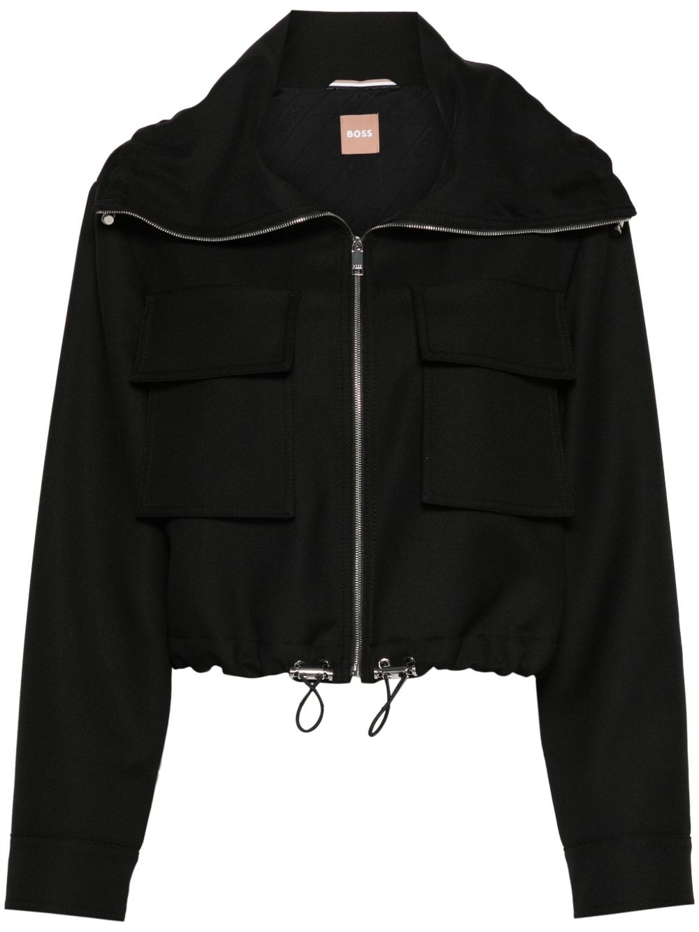 logo-plaque cropped jacket - 1