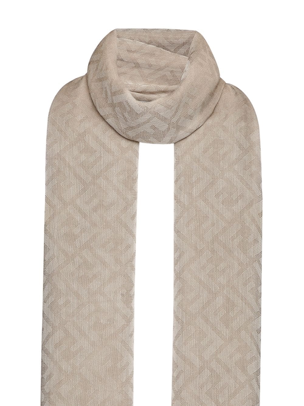 jacquard FF motif stole - 2