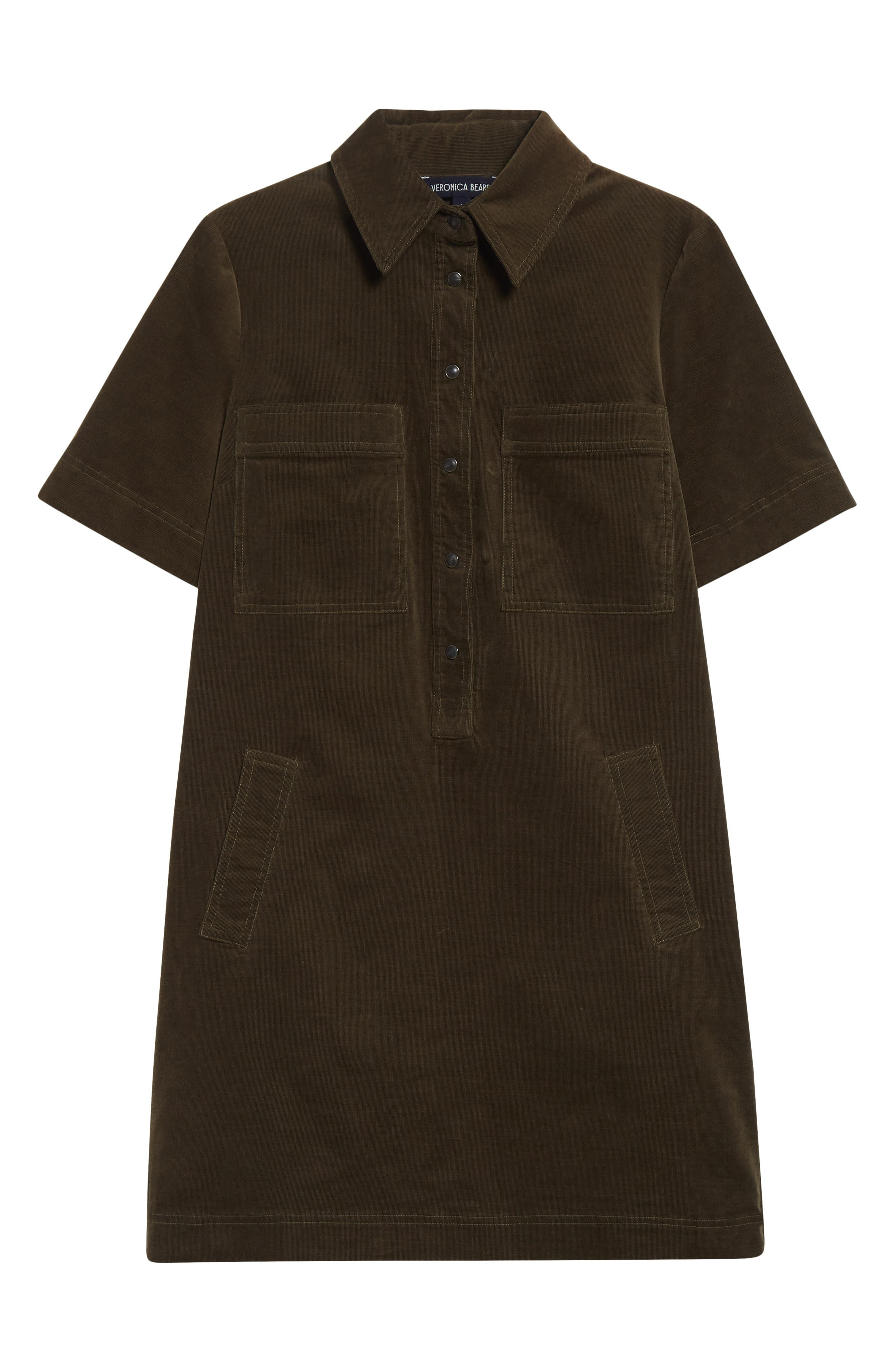 Veronica Beard Koulis Corduroy Shirtdress in Cypress at Nordstrom - 5