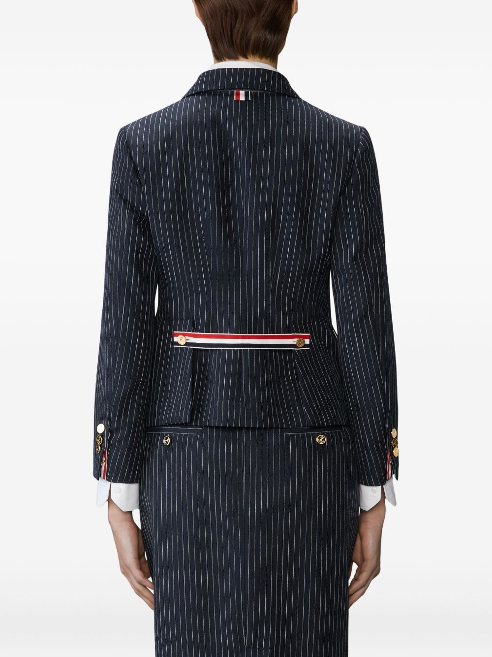 pinstriped fitted jackets - 4