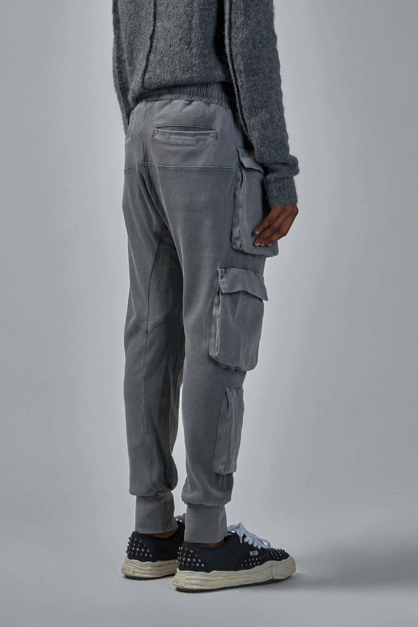 Mixed Cotton Slim Fit Cargo Trousers - 5