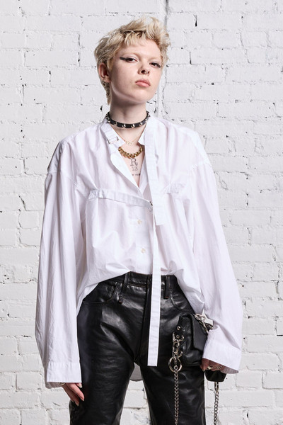 R13 BELTED BUTTON-UP - WHITE outlook